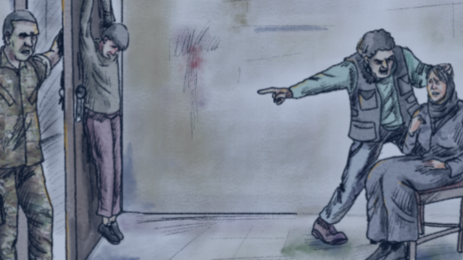 A woman Amnesty spoke to said her son was tortured in front of her during interrogation [Jawad Morad/Amnesty]