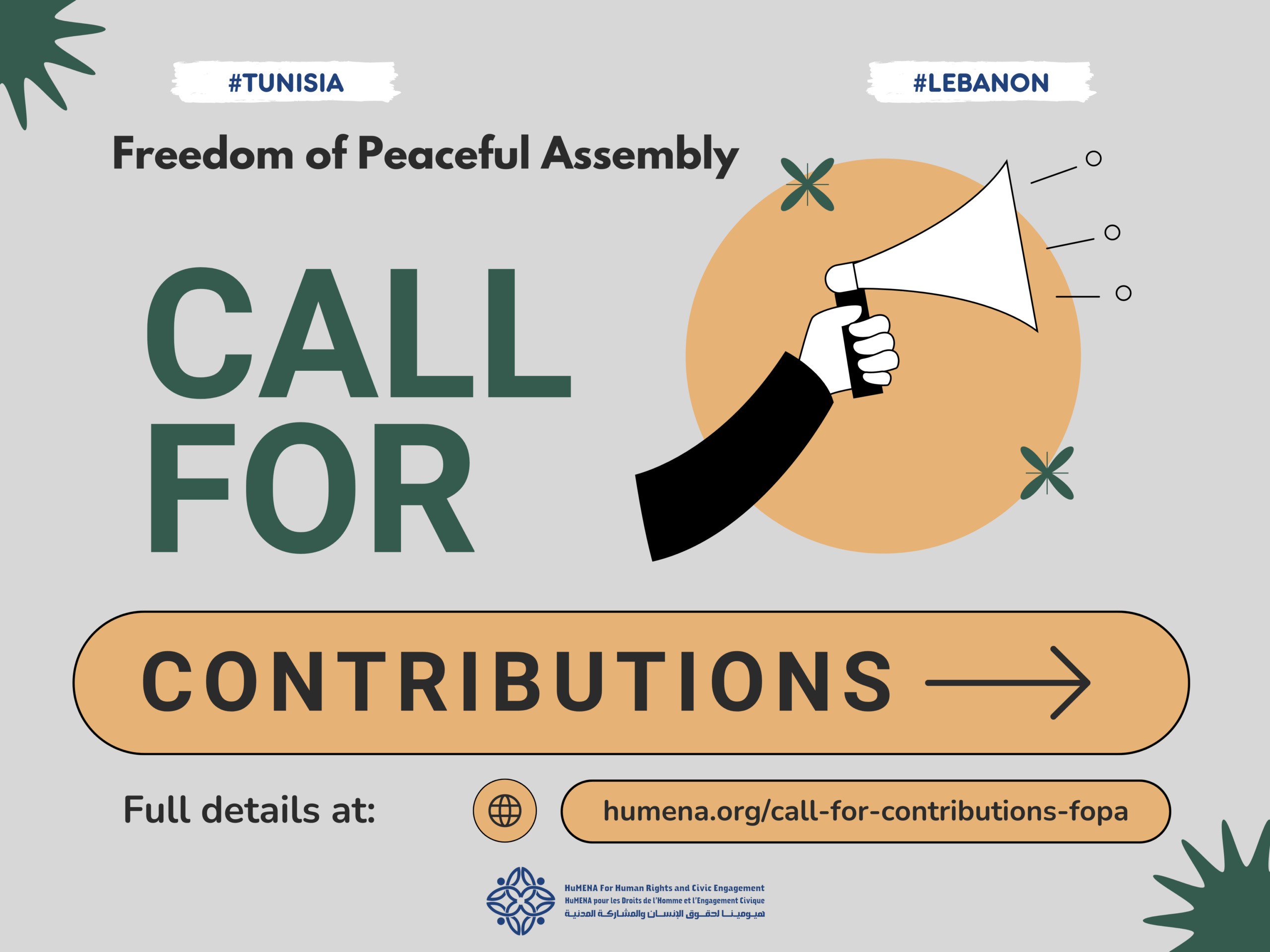 Call for Contributions: Understanding the Right to Freedom of Peaceful Assembly in Lebanon and Tunisia